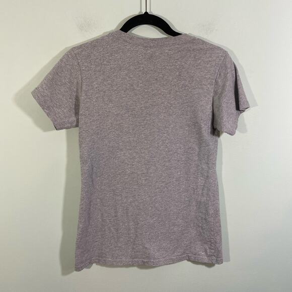 Disney Women's Grey Tinkerbell Top Bun Graphics Short Sleeve Tee Size M - Picture 2 of 7